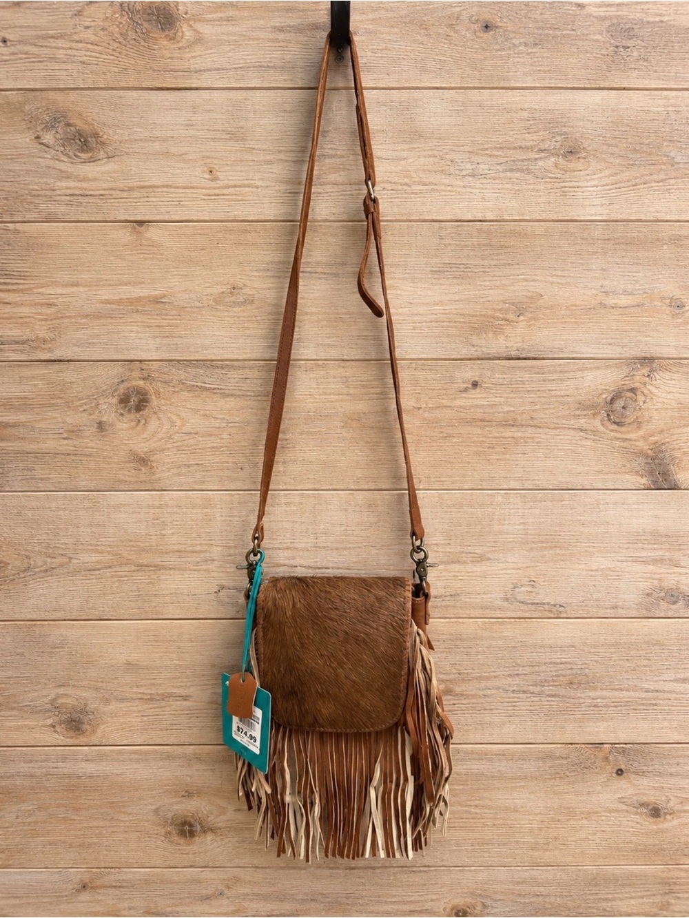NWT Montana West  Leather Fringe Crossbody Bag